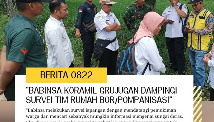 Babinsa Koramil Grujugan Dampingi Survei Tim Rumah Bor