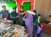 Penyaluran Bahan Pangan dari BPN (Badan Pangan Nasional) Oleh Babinsa Posramil 0822/12  Sumber Wringin