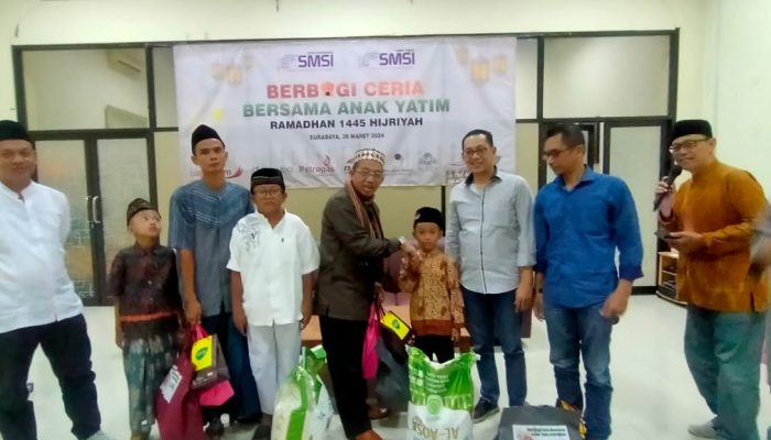 *Buka Bersama, SMSI Surabaya & Korporasi Salurkan Bantuan ke Anak Yatim dan Dhuafa*