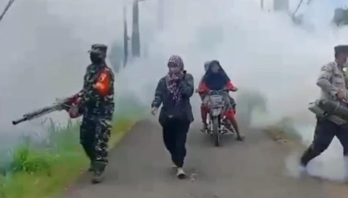 Babinsa Berperan Aktif Dalam Fogging Untuk Cegah Penyakit Demam Berdarah