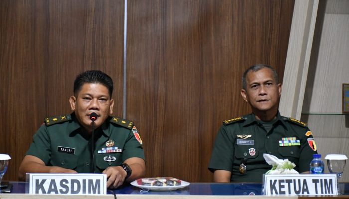 Kodim 0822 Bondowoso Terima Kunjungan Tim Wasrik Pos Audit Itdam V/Brawijaya