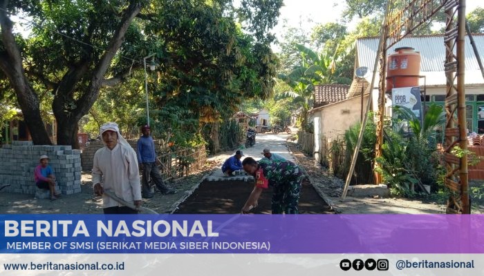 Peran Strategis Babinsa dalam Pemasangan Paving Desa Bandilan