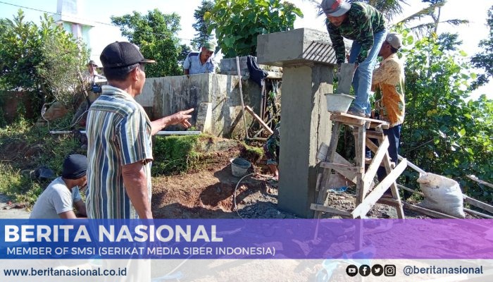 TMMD Kodim 0422/Lampung Barat Selesaikan Bak Penampungan Air.