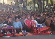 Kapolres Pasuruan Kota Titip Pesan Pilkada Damai Saat Nobar Indonesia Vs Filipina