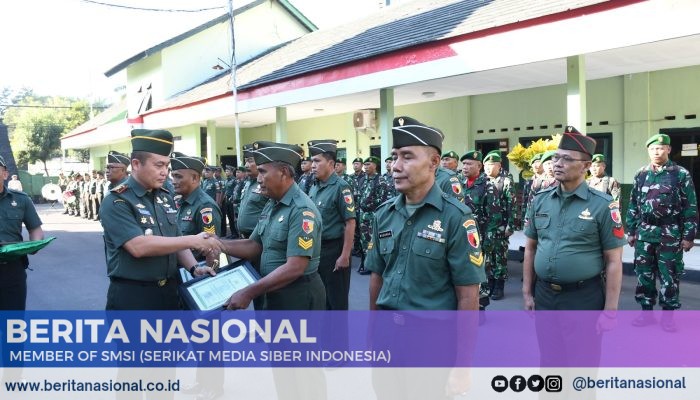 Dandim Bondowoso Pimpin Upacara Bendera Dan Pelepasan Anggota Yang Purna Tugas 