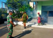 Cegah Demam Berdarah, Kodim 0822 Bondowoso Lakukan Fogging 