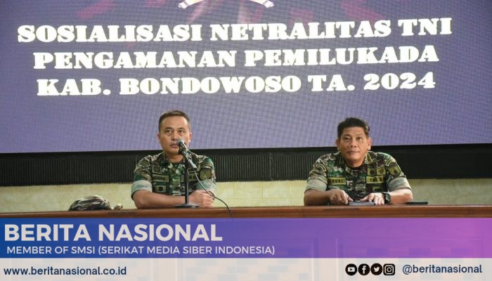 Sosialisasi Netralitas TNI Dalam Pilkada Tahun 2024, Dandim 0822 Bondowoso Berikan Jam Komandan