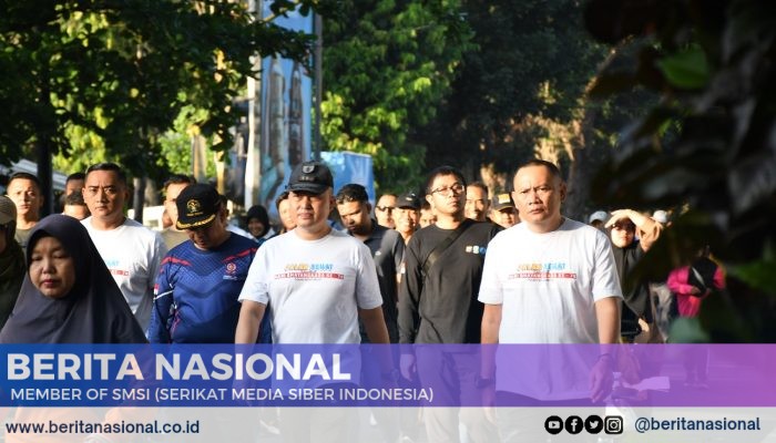 Dandim 0822 Bondowoso Hadiri Jalan Sehat HUT Bhayangkara Ke-78