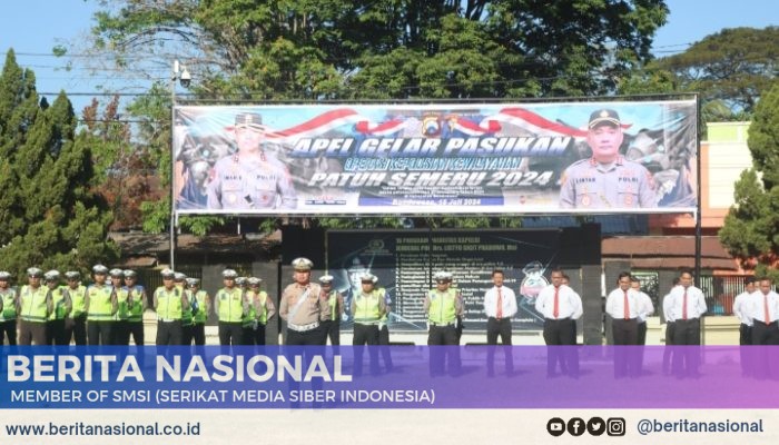 Polres Bondowoso Melaksanakan Apel Gelar Pasukan Ops Patuh Semeru 2024