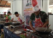 Ramaikan HUT RI, Danramil Prajekan Meriahkan Lomba Masak