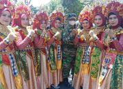 Babinsa Tiga Kecamatan Bersinergi Sukseskan Gerak Jalan TARING 2024