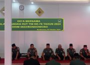 Jelang Peringatan HUT TNI Ke-79, Kodim 0822 Bondowoso Gelar Doa Bersama