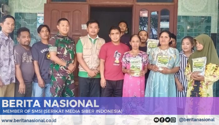 Babinsa Sumberwringin Dampingi Penyaluran Bibit Padi dan Obat Hama, Dukung Ketahanan Pangan Petani di Bondowoso
