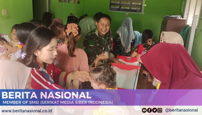 Babinsa Desa Paguan Hadiri Kegiatan Posyandu, Wujudkan Kepedulian TNI pada Kesehatan Warga Bondowoso