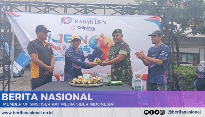 Kodim 0822 Ikut Meriahkan Ijen Run dan Charity HUT Radar Ijen ke-10 dan City Plaza ke-2 di Bondowoso