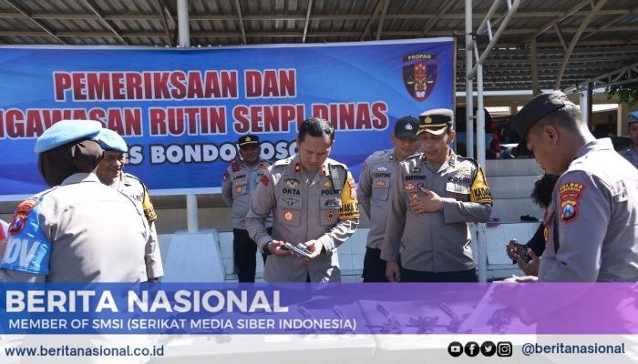 Polres Bondowoso pemeriksaan senpi untuk pengawasan anggota Polri