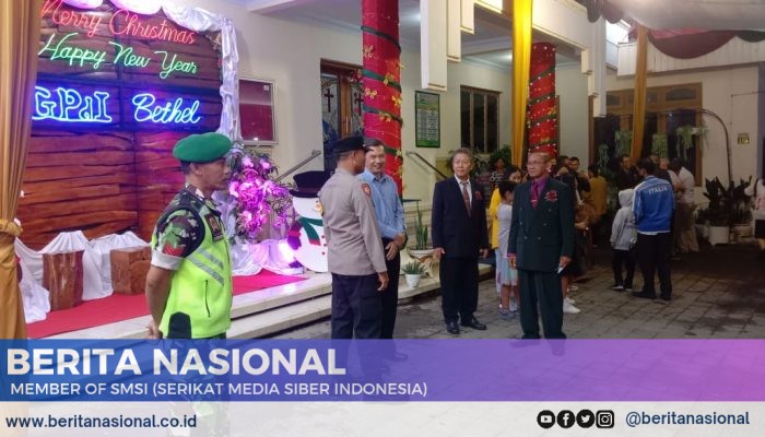 Pengamanan Ketat TNI-Polri Pada Perayaan Natal 2024 di GKI Kabupaten Bondowoso