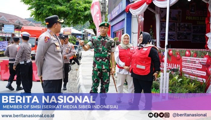 Dandim 0422/LB dan Kapolres Lampung Barat Gelar Patroli Pos Pengamanan Nataru 2024