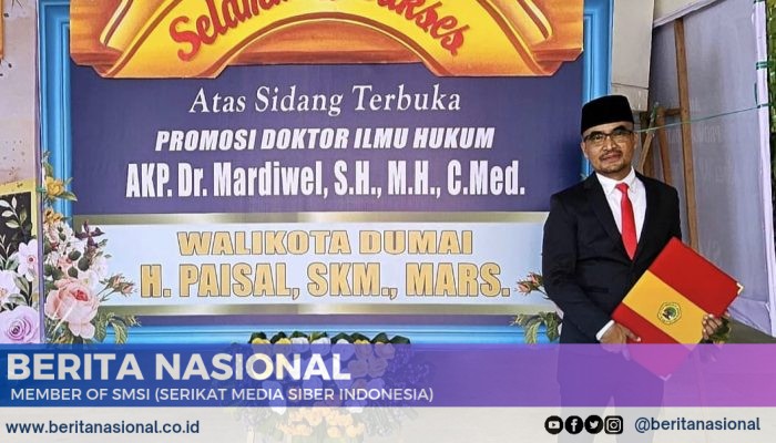 Eks Kasat Narkoba Polres Dumai Berhasil Raih Gelar Doktor Ilmu Hukum