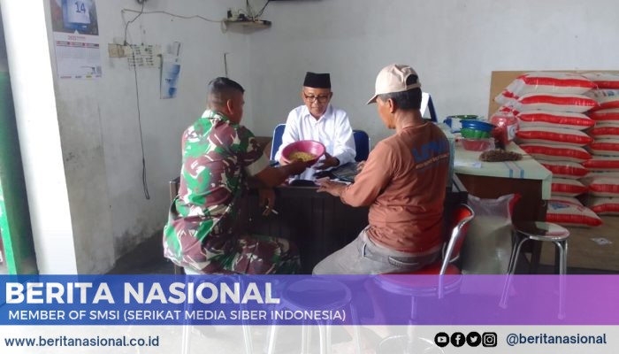 Babinsa Koramil 0822/09 Pujer Bersama Tokoh Masyarakat Tinjau Gudang Gabah dan Beras