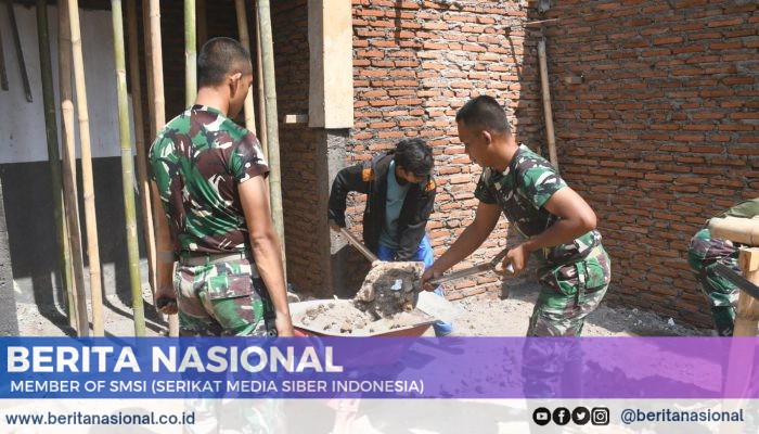 Satgas TMMD ke 123 Kodim 0822 Bondowoso Tetap Semangat di Hari Sabtu Minggu