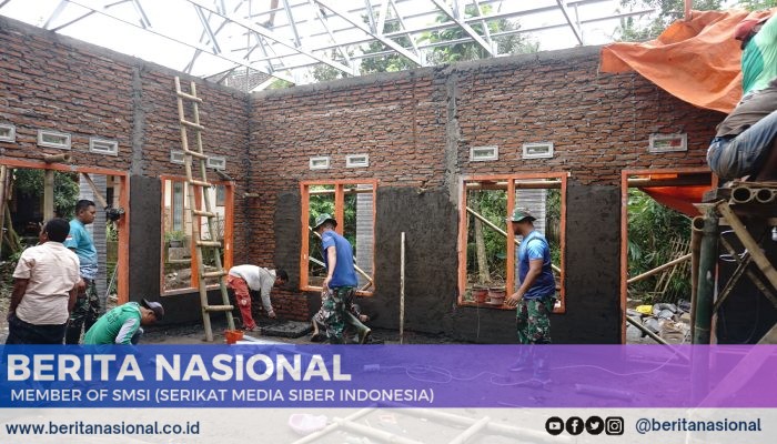 Prajurit TMMD 123 Kodim 0822 Bondowoso Bangun Pagi Demi Musholla, Pengerjaan Capai 55%