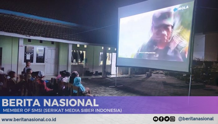 Satgas TMMD Gelar Nobar Film Perjuangan, Bangkitkan Semangat Juang Warga Gunosari