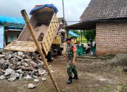 Pastikan Material Batu Dan Pasir Lancar, TMMD Ke-123 Kodim 0822 Bondowoso Genjot Distribusi