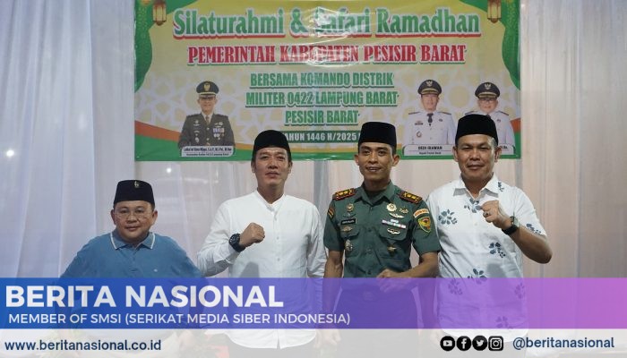 Kodim 0422/Lampung Barat laksanakan Silaturahmi dan Safari Ramadan Bersama Pemerintah Kabupaten Pesisir Barat.