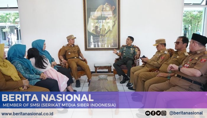 Komandan Kodim 0422/Lampung Barat Terima Kunjungan Halal Bihalal dari Forkopimda.
