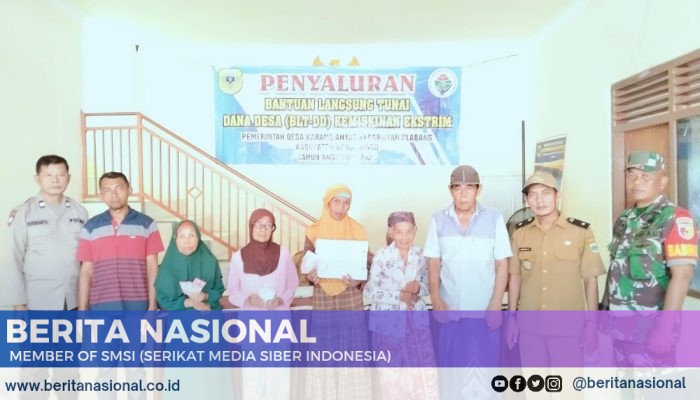 Babinsa Hadir, Warga Sumringah! 45 Penerima BLT-DD Desa Karang Anyar Terima Bantuan Tunai