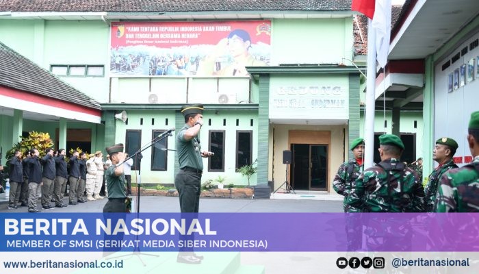 Kodim 0822 Bondowoso Gelar Upacara 17-an dan Pelantikan Kenaikan Pangkat Prajurit TNI