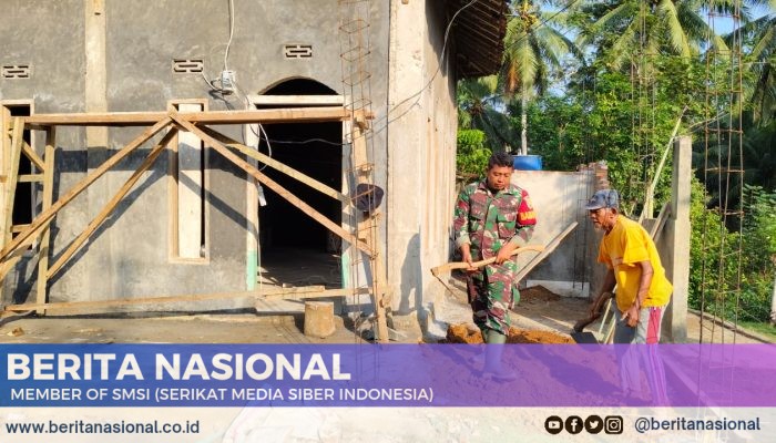 Hari ke-3 TMMD ke-124, Pembangunan MCK di Masjid Nurul Iman Terus Berjalan