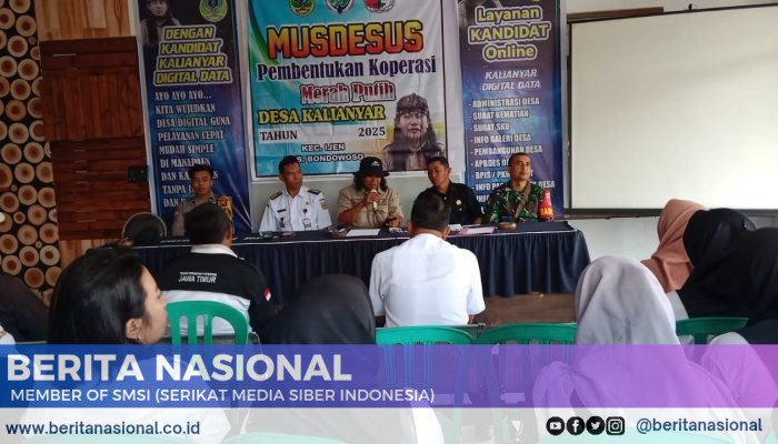 Semangat Sinergitas, Babinsa 0822 Hadir Di Desa Kalianyar Kab Bondowoso Bentuk Koperasi Merah Putih Demi Kesejahteraan Warga