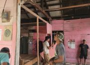 Pembongkaran Rumah Tidak Layak Huni Di Pekon Pemerihan, Satgas TMMD Ke-124 Wujudkan Arahan Kasad