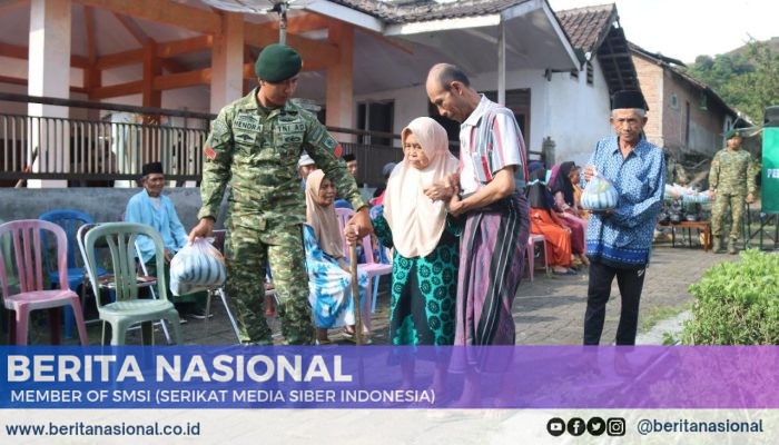 Yonif 514/SY Gelar Pengobatan Gratis dan Bagikan 200 Paket Sembako untuk Warga Kaligedang