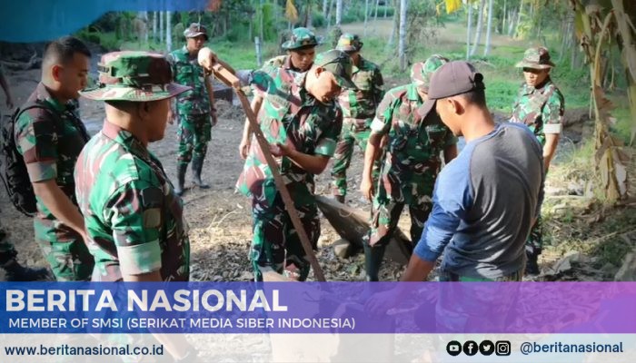 Yonif 514/SY Salurkan Air Bersih untuk Warga Desa Curahpoh dalam Rangka HUT ke-64 Kostrad