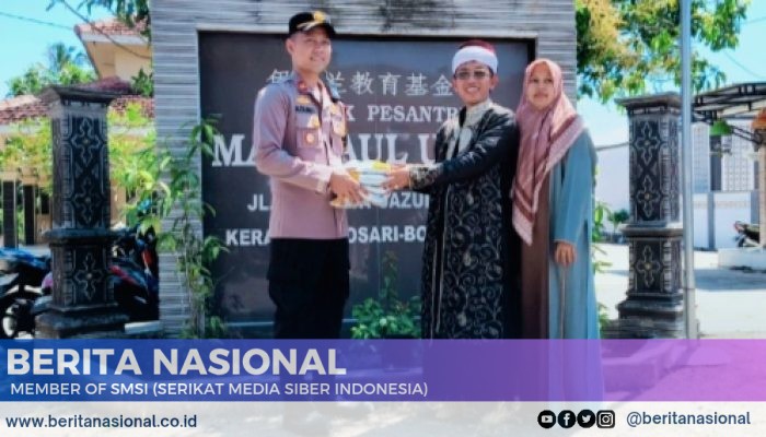 Dukung Kemandirian Pangan, Polsek Sukosari Bondowoso Berikan Bibit Jagung Unggul ke Pesantren