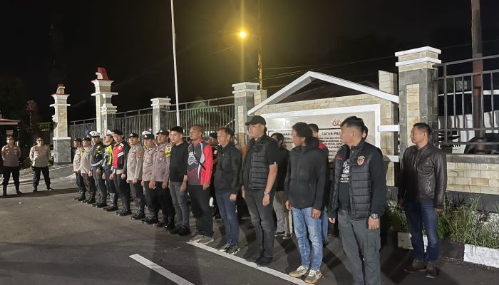 Patroli Hunting Polres Pagar Alam Amankan Malam Akhir Pekan, Temukan Botol Miras dan Lakukan Pengecekan Sajam