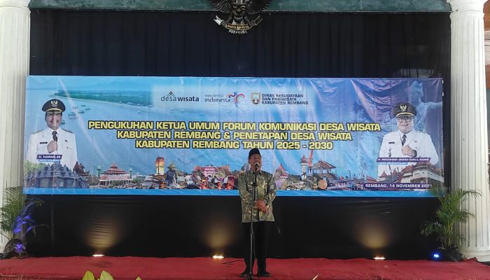 Pengukuhan Ketua Umum dan Forum Komunikasi Desa Wisata Kabupaten Rembang Tahun 2025 – 2030