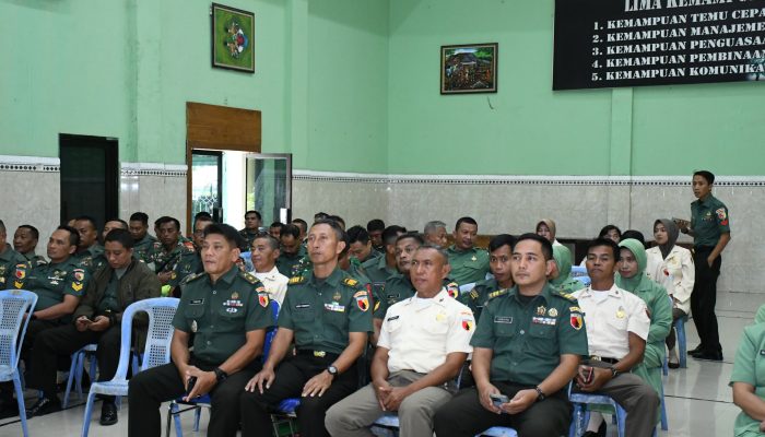 Materi Menggema di Makodim! Vidcon Bintal Ideologi 2025 Sentuh Rumah Tangga hingga Etika Prajurit”