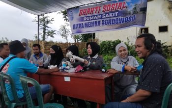 Meriahkan Hari Pers Nasional 2026, SMSI Bondowoso Baksos Pemeriksaan Kesehatan di Lapangan Wonosuko
