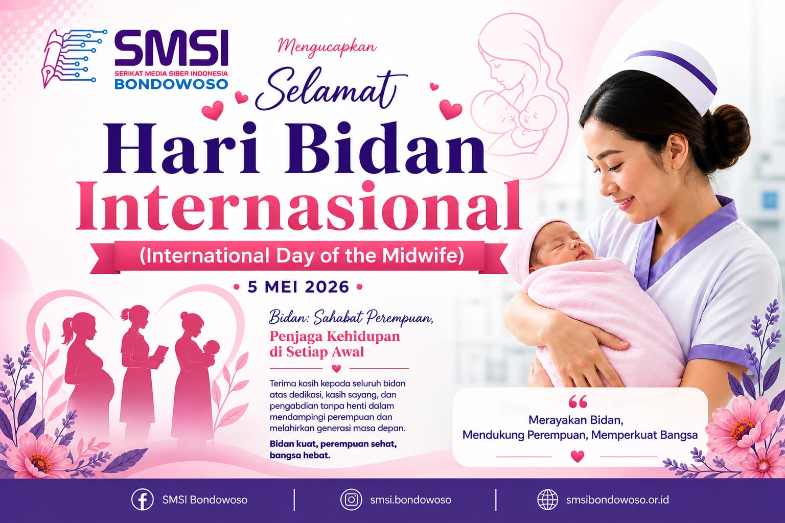 Selamat Hari Bidan Internasional, SMSI Bondowoso: Perhatikan Kesejahteraan Bidan