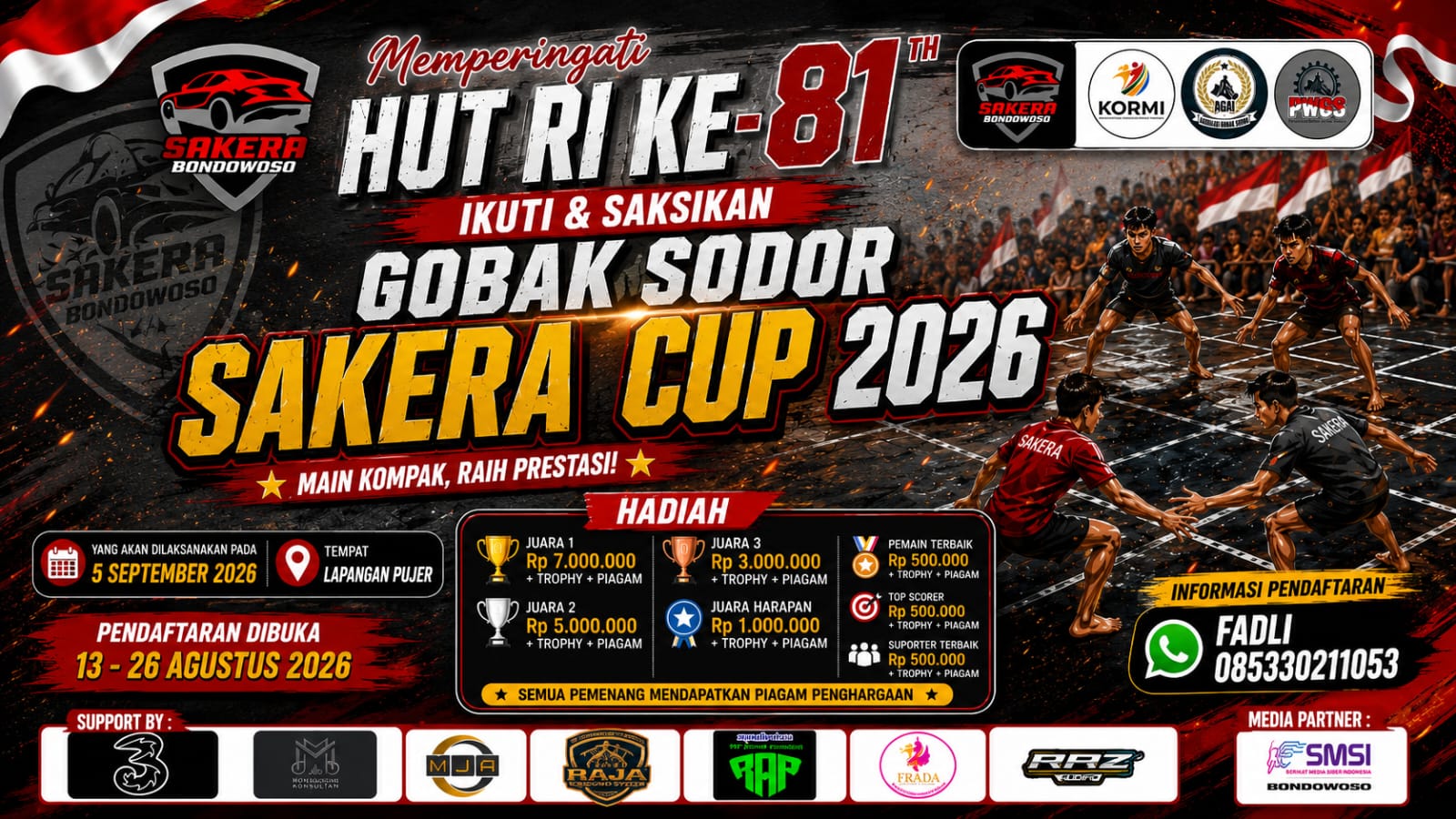 Sakera Cup 2026 Siap Digelar, Gobak Sodor Jadi Ajang Adu Kekompakan dan Prestasi
