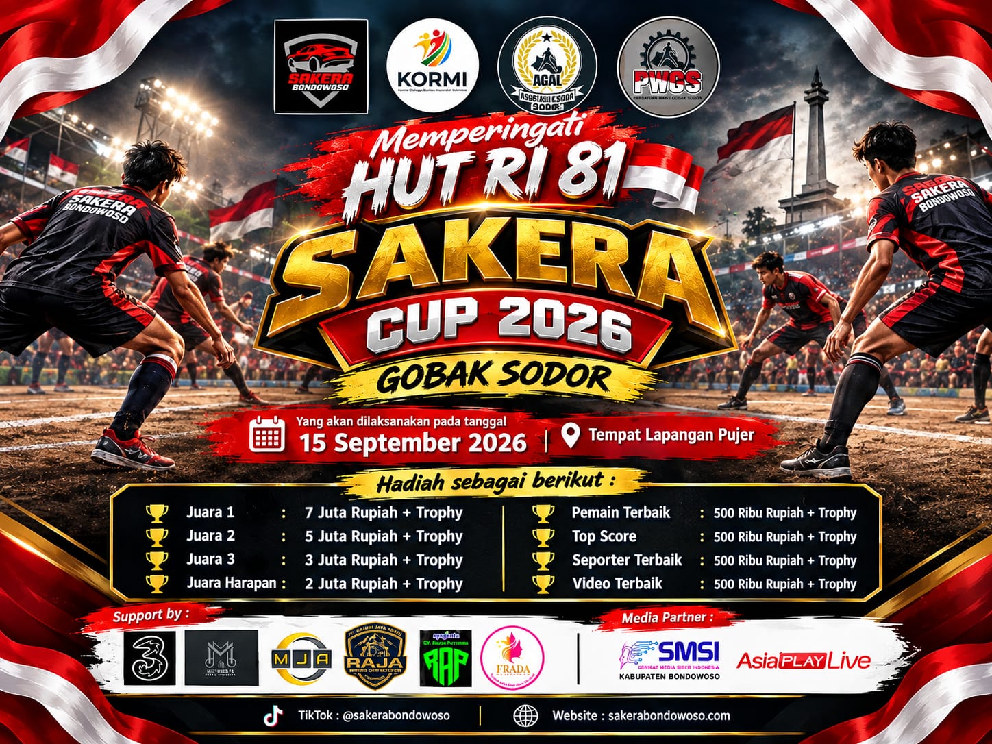 Sakera Cup 2026 Ditunda, Laga Gobak Sodor Tetap Bergulir 15 September